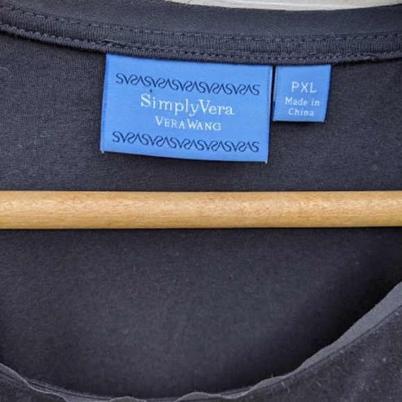 Simply Vera Vera Wang Black Mixed Media Tank XLP - Picture 4 of 7